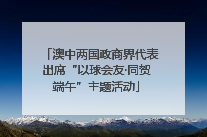澳中两国政商界代表出席“以球会友·同贺端午”主题活动