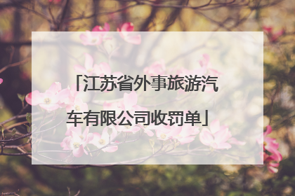 江苏省外事旅游汽车有限公司收罚单