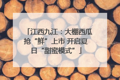 江西九江：大棚西瓜抢“鲜”上市 开启夏日“甜蜜模式”