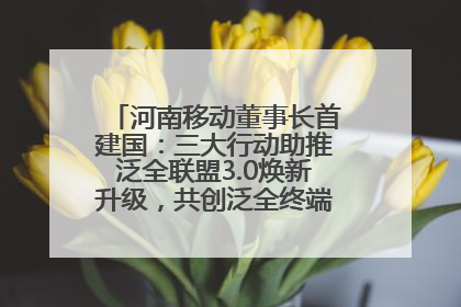 河南移动董事长首建国：三大行动助推泛全联盟3.0焕新升级，共创泛全终端万亿级产业生态