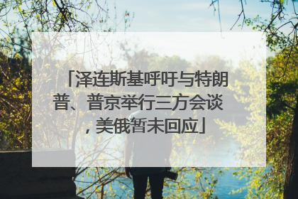 泽连斯基呼吁与特朗普、普京举行三方会谈，美俄暂未回应