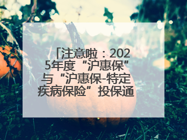 注意啦：2025年度“沪惠保”与“沪惠保-特定疾病保险”投保通道即将关闭！