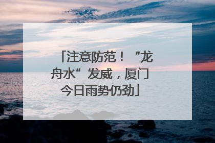 注意防范！“龙舟水”发威，厦门今日雨势仍劲