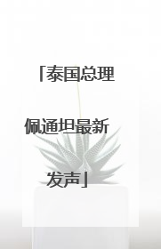 泰国总理佩通坦最新发声