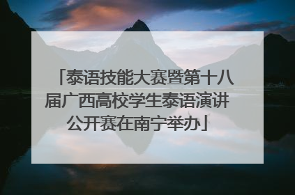 泰语技能大赛暨第十八届广西高校学生泰语演讲公开赛在南宁举办