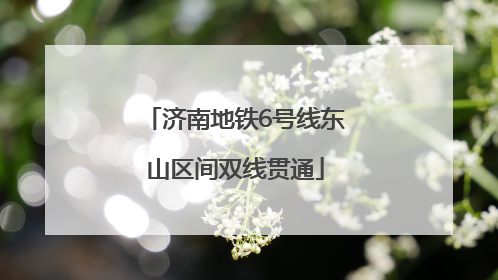 济南地铁6号线东山区间双线贯通
