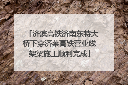 济滨高铁济南东特大桥下穿济莱高铁营业线架梁施工顺利完成