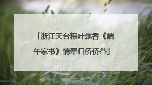 浙江天台粽叶飘香《端午家书》情牵归侨侨眷