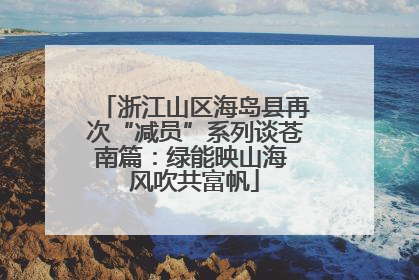 浙江山区海岛县再次“减员”系列谈苍南篇：绿能映山海 风吹共富帆