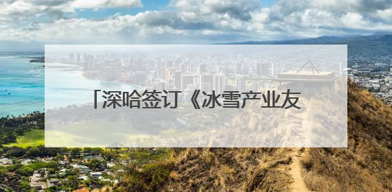 深哈签订《冰雪产业友好城市战略合作协议》，共同推进两地冰雪体育文化旅游高质量发展