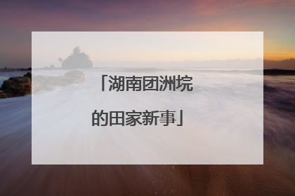 湖南团洲垸的田家新事