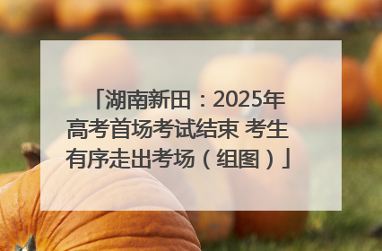 湖南新田：2025年高考首场考试结束 考生有序走出考场（组图）