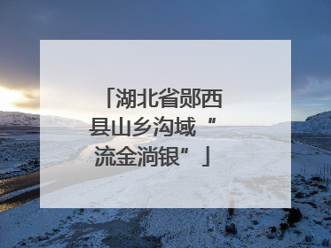 湖北省郧西县山乡沟域“流金淌银”