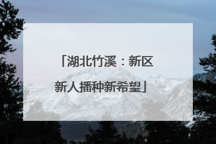 湖北竹溪：新区新人播种新希望