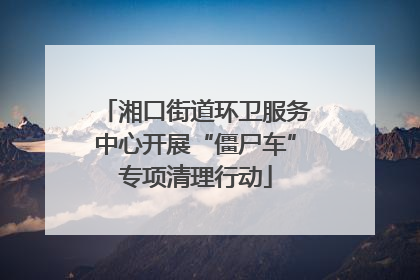 湘口街道环卫服务中心开展“僵尸车”专项清理行动