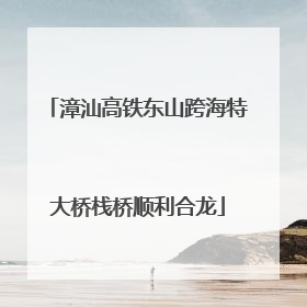 漳汕高铁东山跨海特大桥栈桥顺利合龙