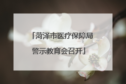 菏泽市医疗保障局警示教育会召开