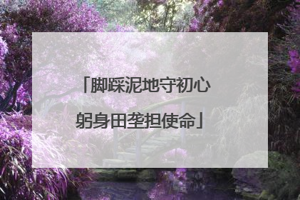 脚踩泥地守初心 躬身田垄担使命
