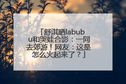 舒淇晒labubu和哭娃合影：一同去郊游！网友：这是怎么火起来了？