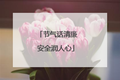 节气话清廉 安全润人心