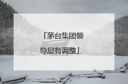 茅台集团领导层有调整