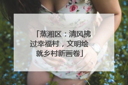 蒸湘区：清风拂过幸福村，文明绘就乡村新画卷