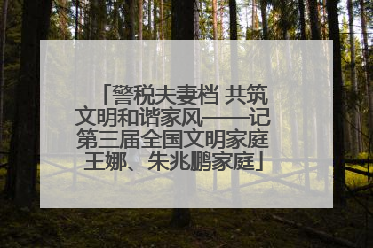 警税夫妻档 共筑文明和谐家风——记第三届全国文明家庭王娜、朱兆鹏家庭