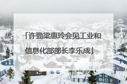 许勤梁惠玲会见工业和信息化部部长李乐成