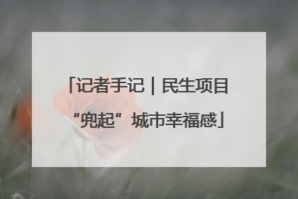 记者手记｜民生项目“兜起”城市幸福感
