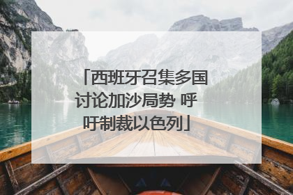 西班牙召集多国讨论加沙局势 呼吁制裁以色列