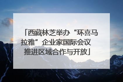 西藏林芝举办“环喜马拉雅”企业家国际会议 推进区域合作与开放