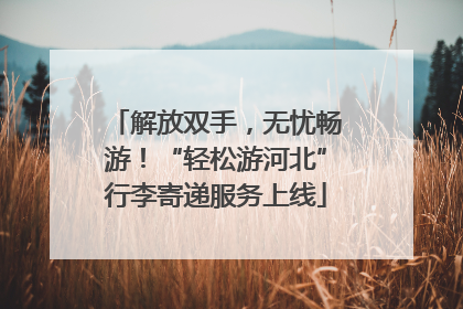 解放双手，无忧畅游！“轻松游河北”行李寄递服务上线