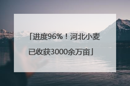 进度96%！河北小麦已收获3000余万亩