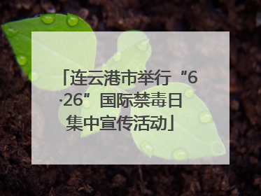 连云港市举行“6·26”国际禁毒日集中宣传活动
