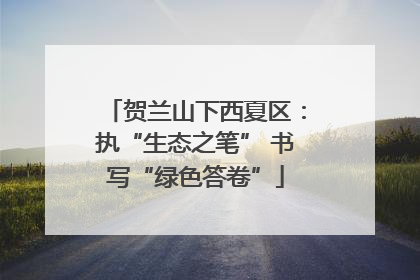 贺兰山下西夏区：执“生态之笔” 书写“绿色答卷”