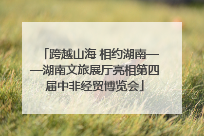 跨越山海 相约湖南——湖南文旅展厅亮相第四届中非经贸博览会