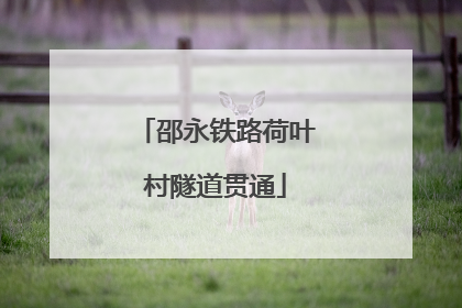 邵永铁路荷叶村隧道贯通