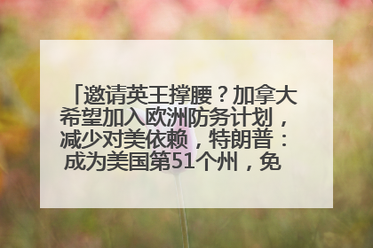 邀请英王撑腰？加拿大希望加入欧洲防务计划，减少对美依赖，特朗普：成为美国第51个州，免费用“金穹”
