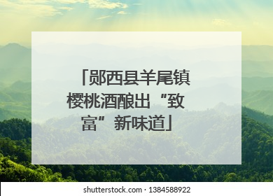 郧西县羊尾镇樱桃酒酿出“致富”新味道