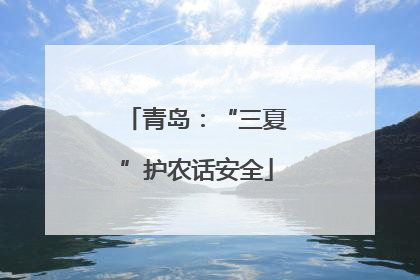 青岛：“三夏”护农话安全