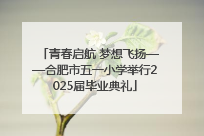 青春启航 梦想飞扬——合肥市五一小学举行2025届毕业典礼