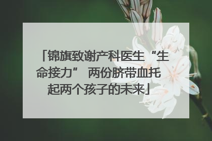 锦旗致谢产科医生“生命接力” 两份脐带血托起两个孩子的未来