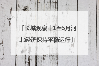长城观察丨1至5月河北经济保持平稳运行
