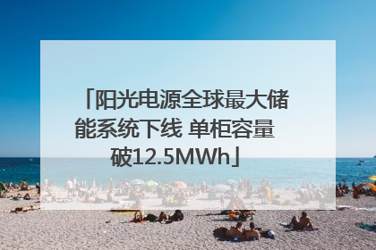 阳光电源全球最大储能系统下线 单柜容量破12.5MWh