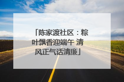 陈家渡社区：粽叶飘香迎端午 清风正气话清廉