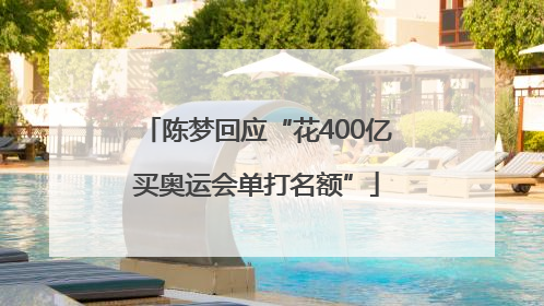 陈梦回应“花400亿买奥运会单打名额”