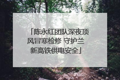 陈永红团队深夜顶风冒寒检修 守护兰新高铁供电安全