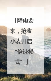 降雨要来，抢收小麦开启“倍速模式”