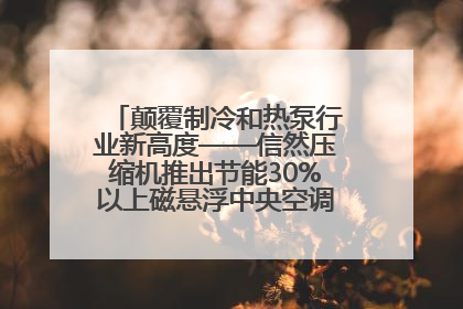颠覆制冷和热泵行业新高度——信然压缩机推出节能30%以上磁悬浮中央空调和磁悬浮热泵