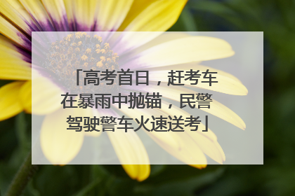 高考首日，赶考车在暴雨中抛锚，民警驾驶警车火速送考